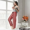 thumbnail image 5 of Rateoe Stripes Red White Pattern Women’s Ultra-Soft Comfy Pajama Lounge Pants Sleepwear,Comfortable Lounge Wear,lightweight Pajamas, Casual Home Wear-XX-Large, 5 of 6