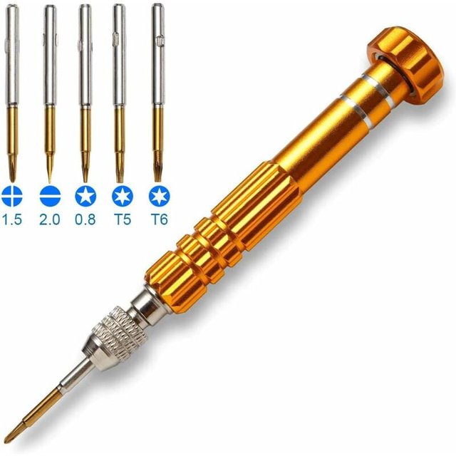 5-in-1 Multifunctional Precision Magnetic Small Pocket Screwdriver for Eyeglasses, Smartphones, Tablets, Watches, Repair Tool Kits