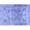 thumbnail image 1 of Ahgly Company Machine Washable Indoor Rectangle Persian Blue Traditional Area Rugs, 7' x 9', 1 of 4