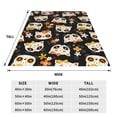 thumbnail image 3 of Sikiie Cat Skulls and Flowers Ultra-Soft Micro flannel Blanket Luxury All Seasons Warm Blanket for Bedding Sofa and Travel (4 sizes)-60"x50", 3 of 7