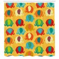 thumbnail image 2 of Ambesonne Jungle Shower Curtain, Elephants Ornaments, 69"Wx70"L, Multicolor, 2 of 2