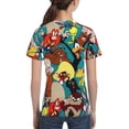 thumbnail image 5 of Looney Tunes Cartoon Teen T-Shirt Crewneck Short Sleeve Double-Sided Print Summer Tee Shirts Top For Youth Boys Girls Children X-Small, 5 of 7