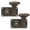 Coffee, variant on HONMEET 2Pcs Plated Silver Padlock Latch with Vintage Design for Suitcase and Cabinet Lock