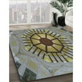 thumbnail image 3 of Ahgly Company Machine Washable Indoor Rectangle Transitional Sage Green Area Rugs, 7' x 10', 3 of 7