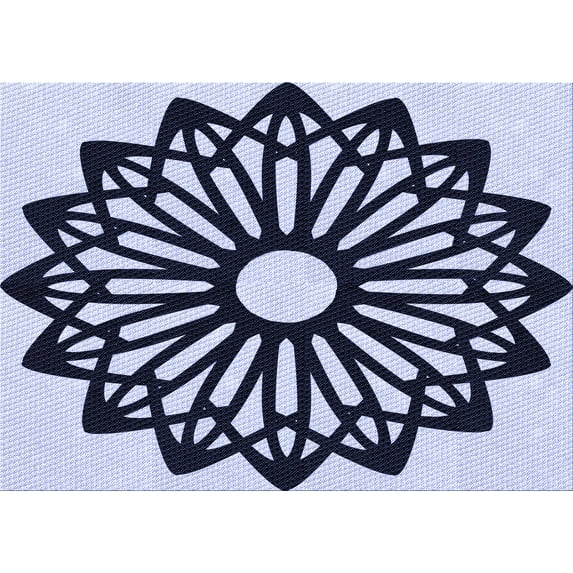 Ahgly Company Indoor Rectangle Patterned Heavenly Blue Area Rugs, 7' x 9'