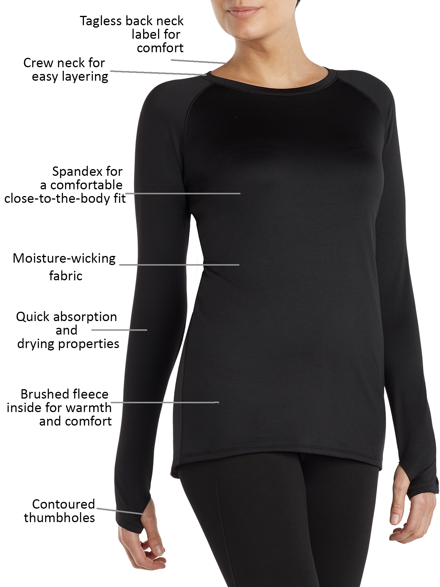 Cuddl Duds ClimateRight Women's Plush Warmth Base Layer Top photo 2