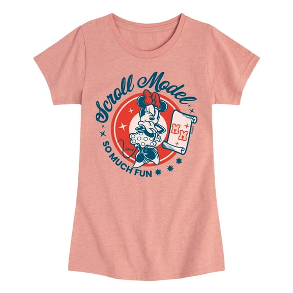 Disney - Scroll Model - Toddler & Youth Girls Short Sleeve Graphic T-Shirt