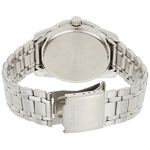 Casio MTP1314D-1AV Reloj de cuarzo de acero inoxidable plateado para hombre con esfera neg