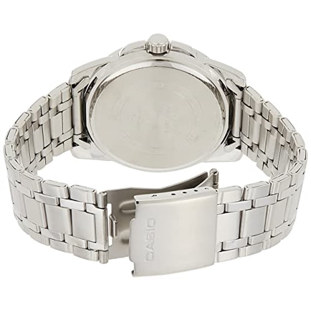 Casio MTP1314D-1AV Reloj de cuarzo de acero inoxidable plateado para hombre con esfera neg Casio Casio