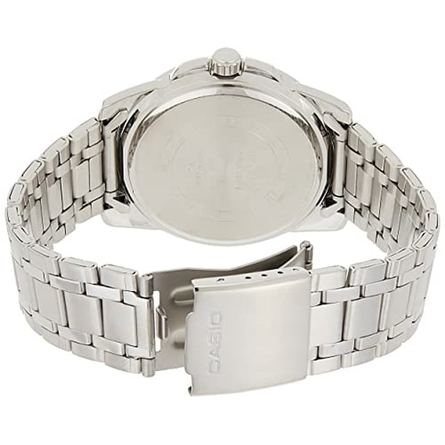 Casio MTP1314D-1AV Reloj de cuarzo de acero inoxidable plateado para hombre con esfera neg Casio Casio