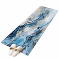 thumbnail image 2 of Blue Abstract Runner Rug 2x6 FT, Non Slip Hallway Rugs, Modern Marble Yellow Ombre Washable Soft Floor Carpet Non-Shedding Throw Runner Carpet Long Rug for Entryway Kitchen Bedside Sliding Door, 2 of 8