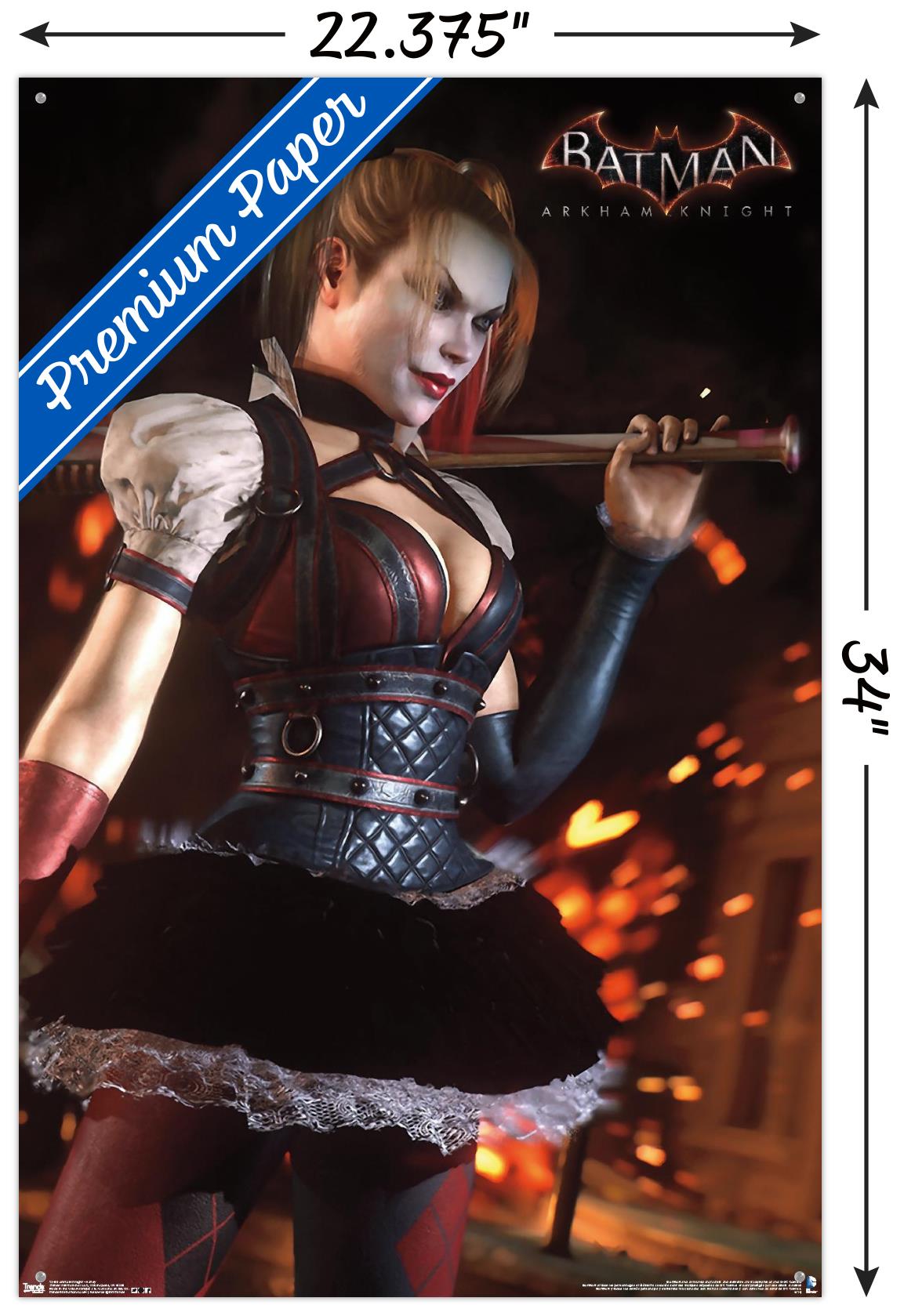 DC Comics Video Game - Arkham Knight - Harley Quinn Wall Poster with Push Pins, 22.375" x 34"