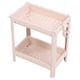 thumbnail image 3 of Estante de almacenamiento para el suelo del baño, multifuncional, multicapa, estable, duradero, independiente, estante de esquina, color beige, 2 capas, 3 of 10