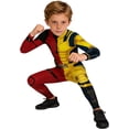 thumbnail image 2 of Guvpev Halloween Superhero Cosplay Costume, Split Red Mercenary and Yellow Combat Hero 3D Spandex Bodysuit Jumpsuit, 2-in-1 Full Body Dress-Up Outfit for Halloween Party, Birthday, Carnival, 2 of 9