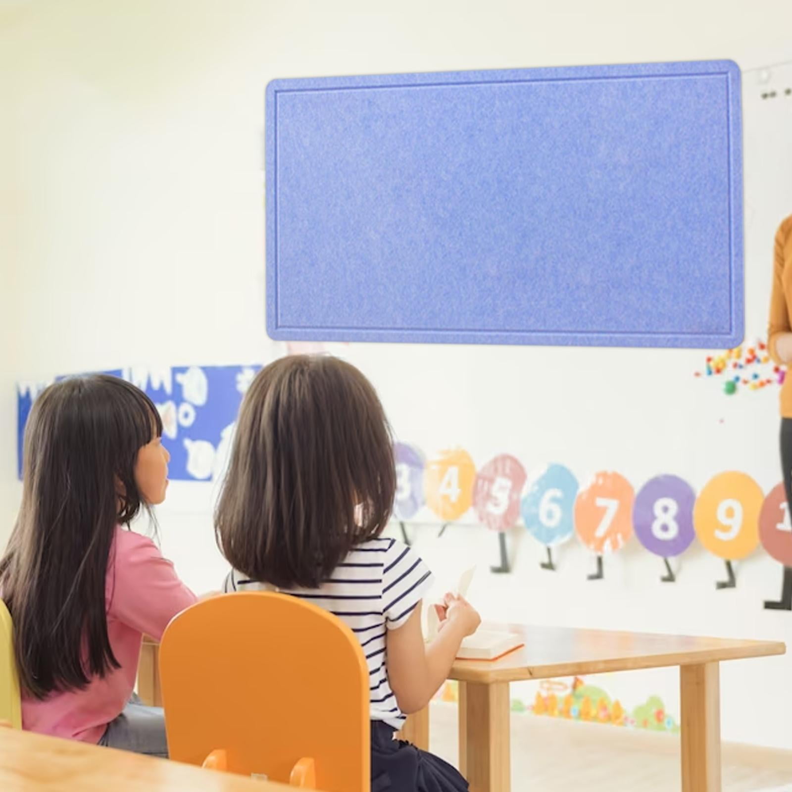 Bulletin Board Notes Felt Board Preschool for Drawing Room Restaurant Office Blue