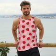 thumbnail image 5 of Rocae Strawberry for Men's Workout Tank Top Men's Running Tank Top Dry Fit Athletic Workout Tank TopsLarge, 5 of 9