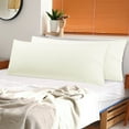 thumbnail image 1 of PiccoCasa 2 Pcs Body Pillowcases Microfiber Envelope Long Pillowcover, Queen Cream, 1 of 8