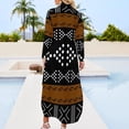 thumbnail image 3 of African Bogolan Mudcloth Pattern Long Sleeved Shirt Dress dress party night women dress Womens dresses, 3 of 7