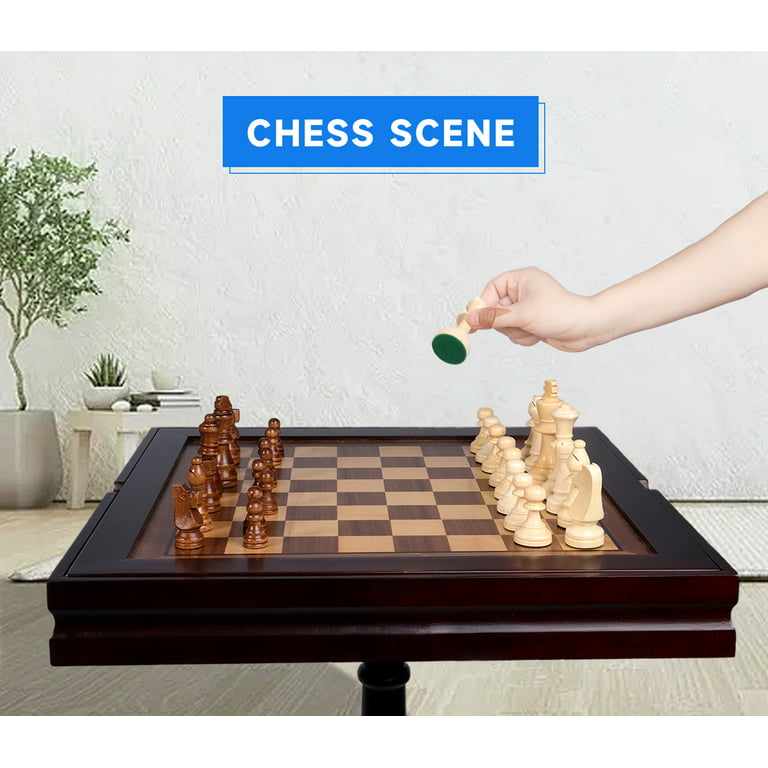 Professional Wooden Chess Pieces Large Family Table Games Accessories Chess  Board Entertainment Spelletjes Backgammon Ed50zm