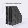 thumbnail image 3 of Foldable Magazine Rack 4 Compartments Adjustable Storage Box Desktop Organizer Bookends(black), 3 of 5