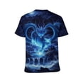thumbnail image 2 of LAOLIUSN Men's Dragon Graphic T-Shirt, Fantasy Allover Print Tee, 88% Polyester 12% Spandex, Short Sleeve Casual Shirt, Sizes S-4XL, 2 of 7