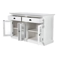thumbnail image 5 of Novasolo Halifax Mahogany Wood Classic Buffet with Glass Doors in White, 5 of 13