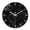 Black, variant on Black Wall Clock Battery Operated 12 Inch - Glass Marble Pattern Clock for Bathroom - Silent Wall Clock Non Ticking