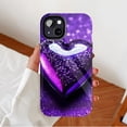 thumbnail image 2 of Sparkling Glitter Heart iPhone Case for Women Men, Romantic Purple Valentine’s Day Gift Compatible with iPhone 11/12/13/14/15/16 (Pro Max/Plus), 2 of 9