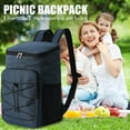 thumbnail image 5 of Large Insulated Travel Backpack Cooler with Lunch Box Compartment 29x19x42cm Leakproof Storage for OutdoorforStorage/Organization(Navy),Ccwuwei, 5 of 9