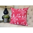 thumbnail image 2 of 18 x 18 inch, Chinapezka Floral Print Pillow, Pink/Fushcia, 2 of 2