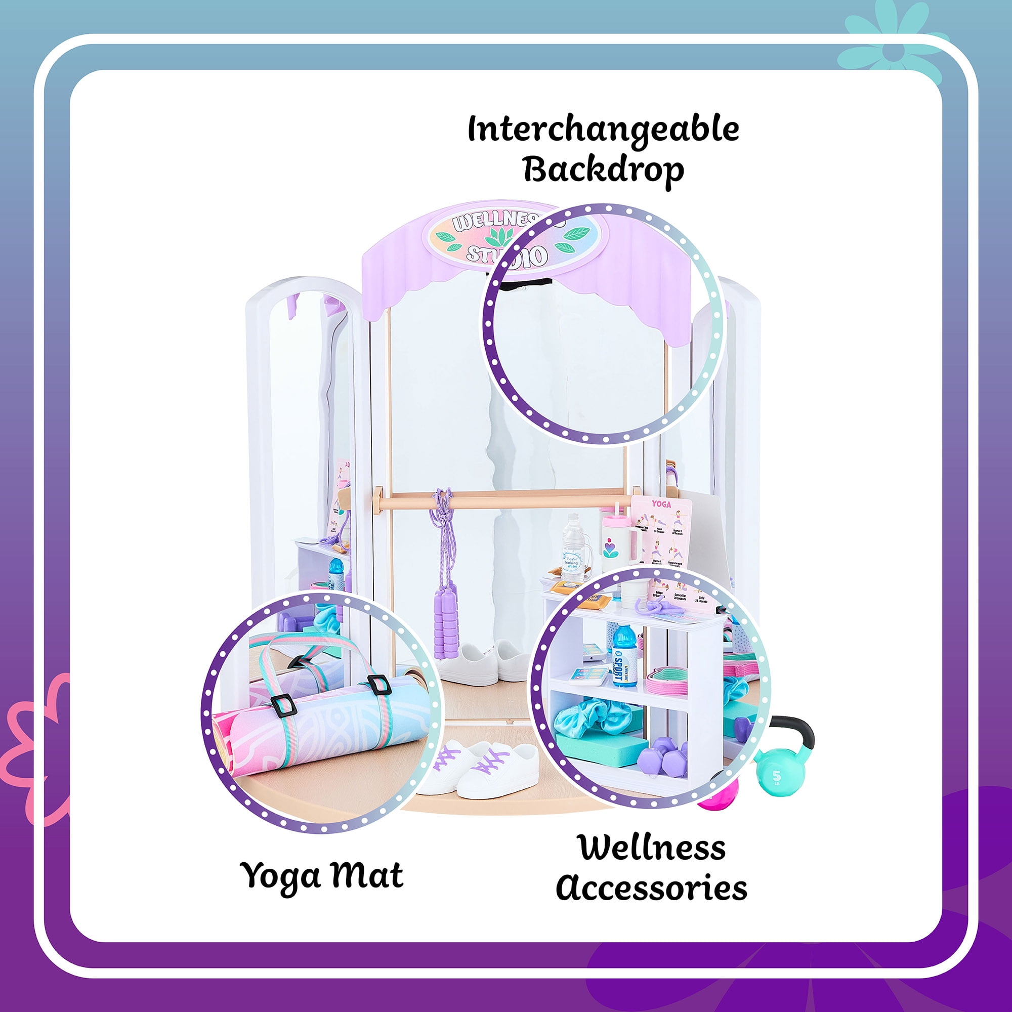 My Life As 18-Inch Doll Wellness Studio Play Set, 22-Piece Kit