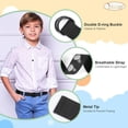 thumbnail image 3 of Boy's Belt Kids Canvas Web Belt Football Belt with Double D-ring Buckle Back to School Gift, 3 of 7