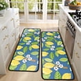 thumbnail image 4 of Kitchen Rugs Sets Of 2,Yellow Lemon Fruit Flowers Blue Pattern Anti Fatigue Kitchen Mat Rugs Non Slip Washable,Decorative Kitchen Floor Mats for Kitchen,Sink,Laundry,17"x47"+17"x47", 4 of 5