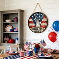 thumbnail image 6 of OAVQHLG3B 4th of July Hanging Door Sign, Patriotic Decor 250th Anniversary Wreath Decorations Front Door Hanger America Wooden Plaque Rustic Porch Independence Day Wall Decor for Home Memorial Day, 6 of 6