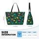 thumbnail image 4 of Fotbe Colorful Dinosaurs Bolsa de Viaje para Playa - Resistente al Agua, Bolsa Tote de Gran Capacidad y Ligera con 7 Bolsillos para Mujeres y Hombres, 4 of 7