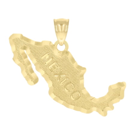 10kt Real Yellow Gold Womens Mexico Country Charm Pendant