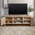 thumbnail image 3 of Walker Edison Farmhouse Grooved Door TV Stand for TVs up to 80", White Oak, 3 of 14