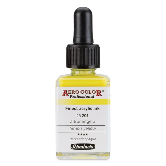 Schmincke Aero Color Professional Airbrush Color - 28 ml, Lemon Yellow