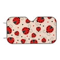 thumbnail image 7 of Picia Red Ladybug Curved Windshield Sunshade Accordion Folding Style Auto Shade for Car Truck SUV Van Blocks UV Ray Sun Visor Protector -, 7 of 7