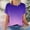 Purple, variant on Valentine's Day Savings Clearance 2024! TAGOLD Summer Tops for Womens, Women's Short Sleeves Print Casual Tops Pullover Blouse T-shirt