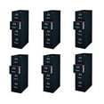 thumbnail image 1 of Pemberly Row Set of 6 Metal 4-Drawer Letter Width Vertical File Cabinet in Black, 1 of 11