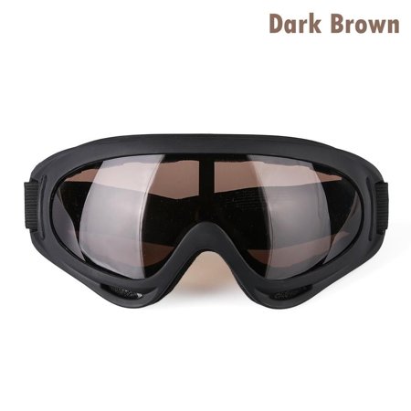 Protective Outdoor Sports Dustproof Moto Cycling Winter Windproof Ski Goggles Eyewear Glasses Lens Frame DARK BROWN