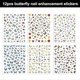 thumbnail image 2 of 12 Sheets Butterfly Nail Art Stickers Decals Self Adhesive Design Manicure Tips Nail Decoration For Women Girls, 2 of 4