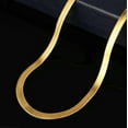 thumbnail image 3 of Fashion Men Women 18K Gold Plated Snake Chain Choker Necklace Jewelry 20-28Inch, 3 of 4