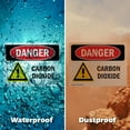 thumbnail image 5 of (2 Pack) Carbon Dioxide OSHA Danger Sign 14 Inch X 10 Inch Vinyl Label Decal Sticker Weather Resistant, UV Protected for Workplace, Business, and Construction Site, Made in the USA, 5 of 7