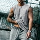 thumbnail image 1 of Camiseta sin mangas de cuello redondo para hombre, color liso, elástica, informal, para fitness, deportiva, permeable, camisetas sin mangas de cuello redondo para hombre, 1 of 4