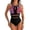 OTHER1, variant on One Piece Swimsuit for Women Halter Keyhole Mesh Panel Striped Monokini for Beach Vacation