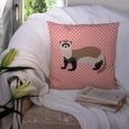thumbnail image 3 of Carolines Treasures BB7878PW1414 Ferret Pink Check Fabric Decorative Pillow, 14 x 14 in., 3 of 4