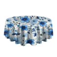 thumbnail image 5 of Pioneer Flower Floral Print Pattern Round Tablecloth 60"x60",Wrinkle Wipeable Table Cloth for Kitchen Dining Room Picnic Patio Party, 5 of 6