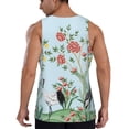thumbnail image 3 of Haiem Chinoiserie Floral Palm Tree Men Workout Tank Top Gym Bodybuilding Sleeveless Muscle T Shirts Athletic Tank Breathable Workout Shirt-XX-Large, 3 of 9